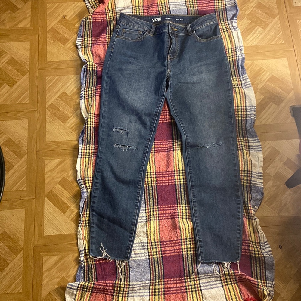 Blue Vans skinny jeans, size 9,